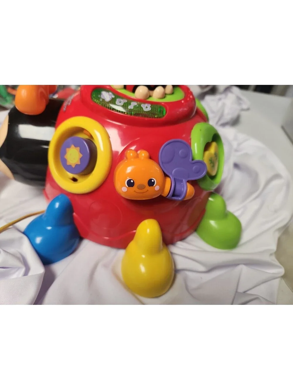 Vtech Crazy Legs Learning Bugs Ladybug Interactive Pull Toy Works Great!.